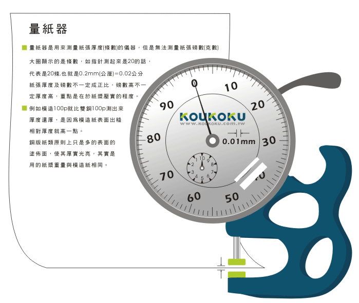 條數表量紙器